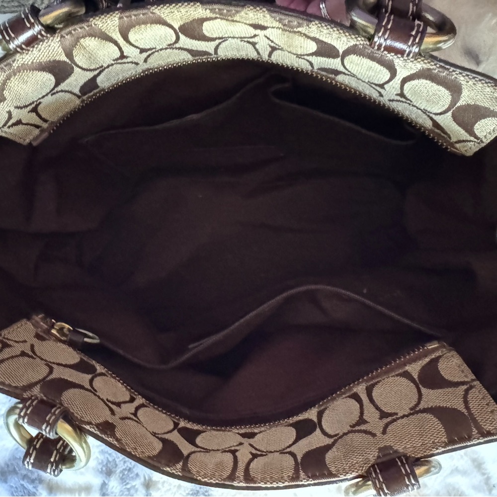 Vintage Brown and Tan Patchwork Coach Bag - Picture 7 of 9